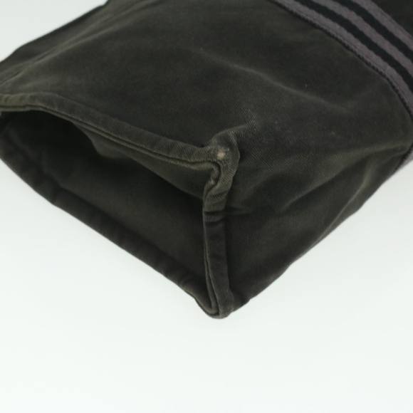 HERMES Fourre Tout Clutch Bag Canvas Black 2110-23 Auth fm2098 - Picture 7 of 10